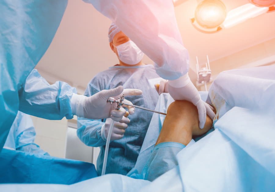 A medical team preparing for a surgical procedure